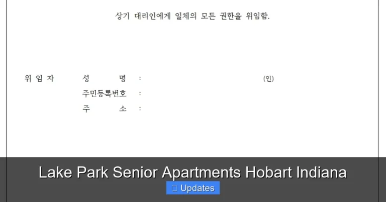 Lake Park Senior Apartments Hobart Indiana