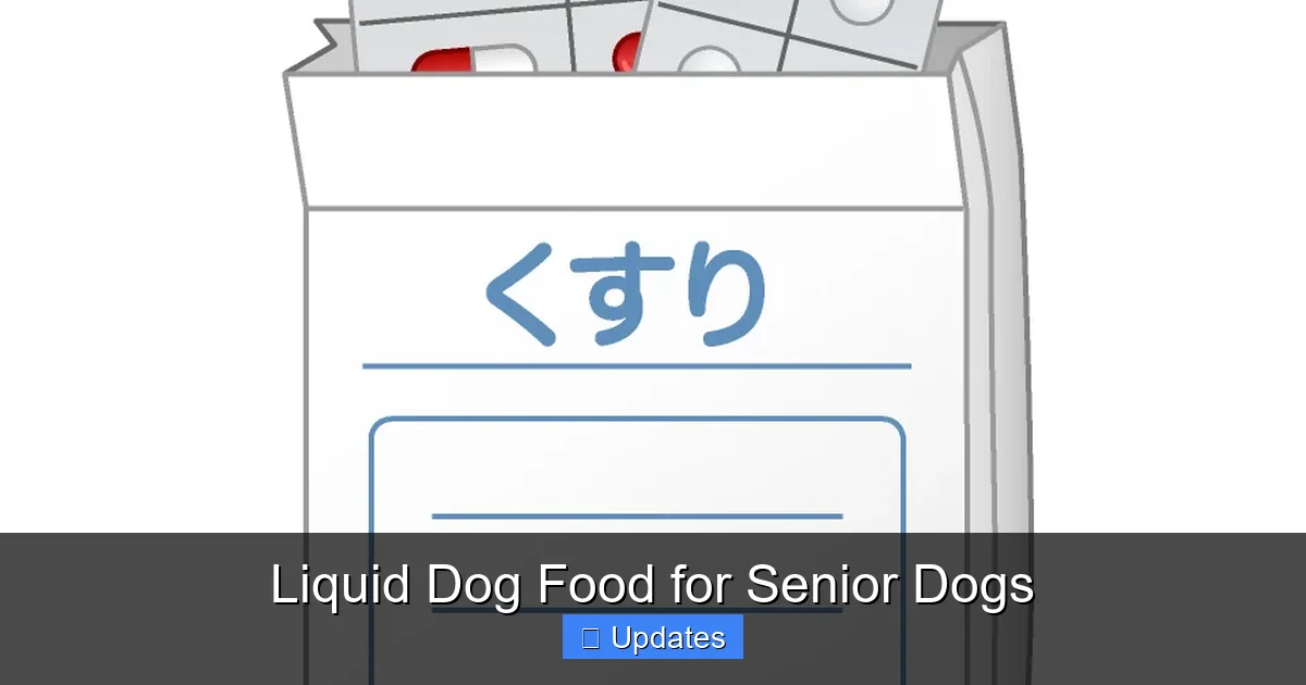 Liquid Dog Food for Senior Dogs
