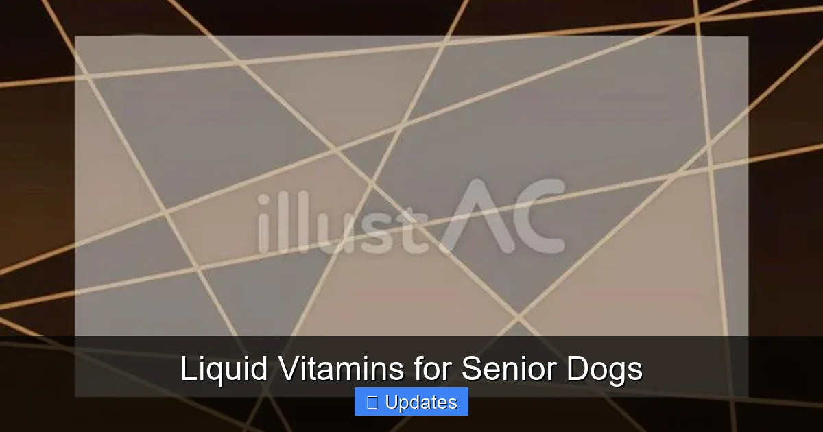 Liquid Vitamins for Senior Dogs