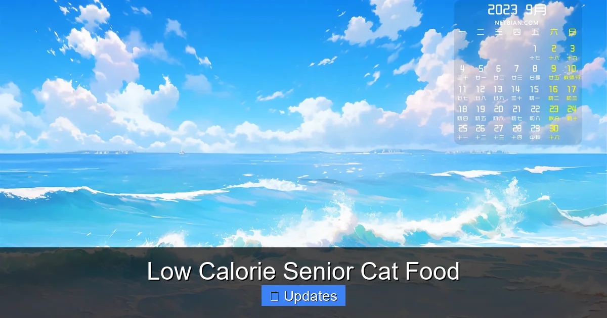 Low Calorie Senior Cat Food