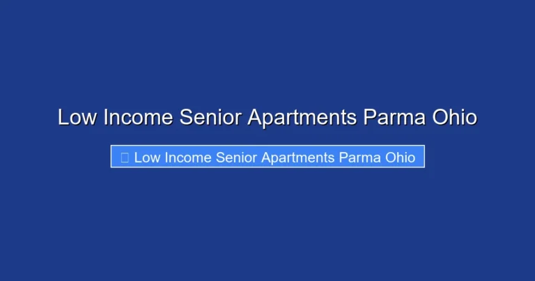 Low Income Senior Apartments Parma Ohio