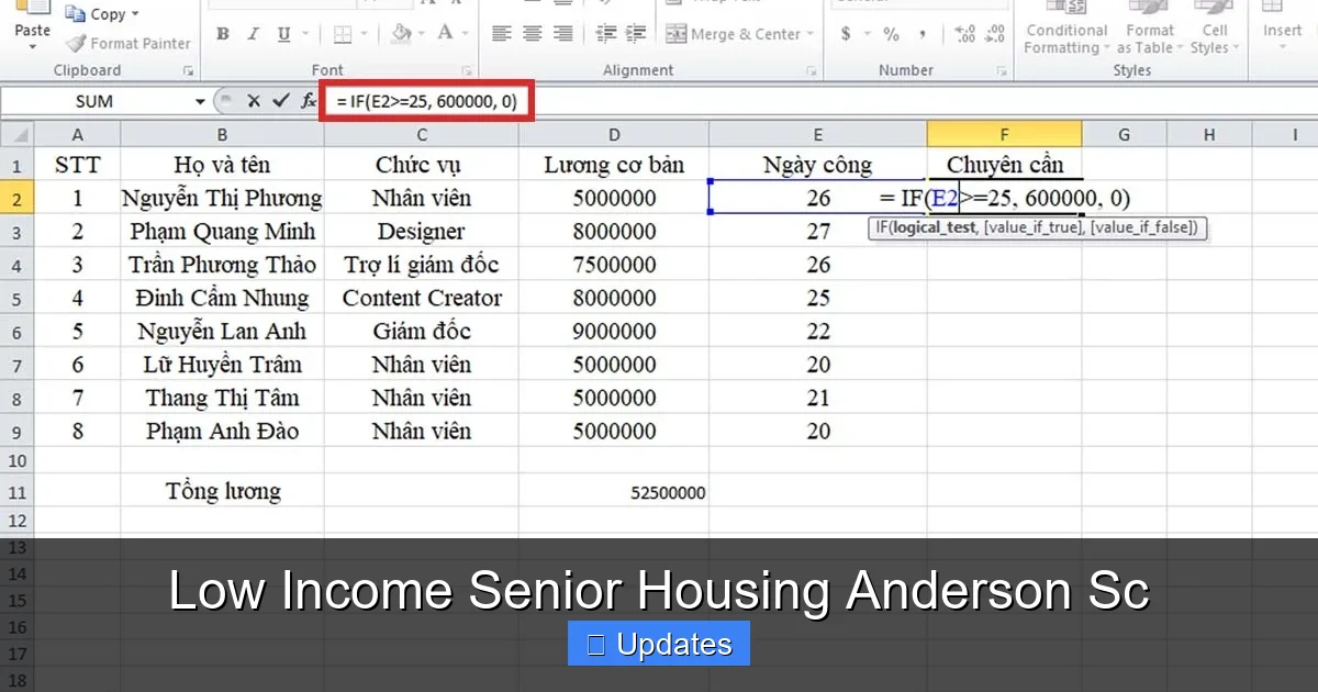 Low Income Senior Housing Anderson Sc