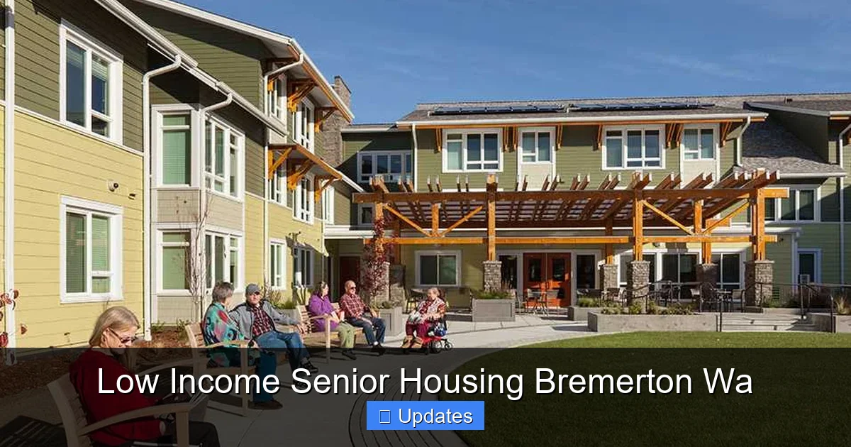 Low Income Senior Housing Bremerton Wa