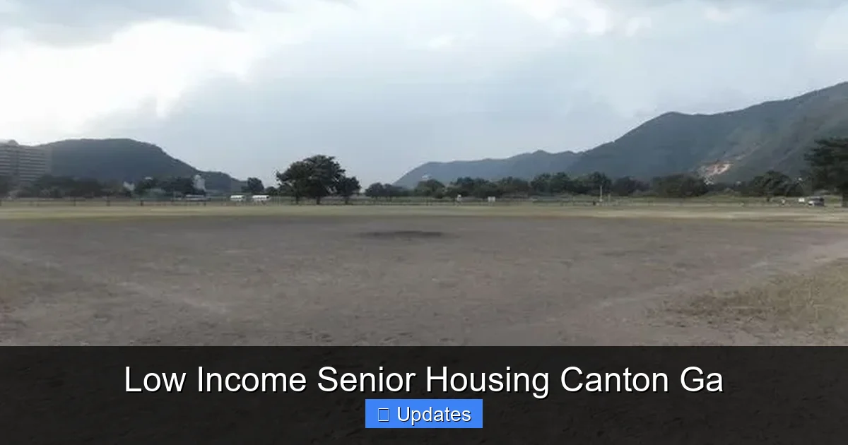 Low Income Senior Housing Canton Ga