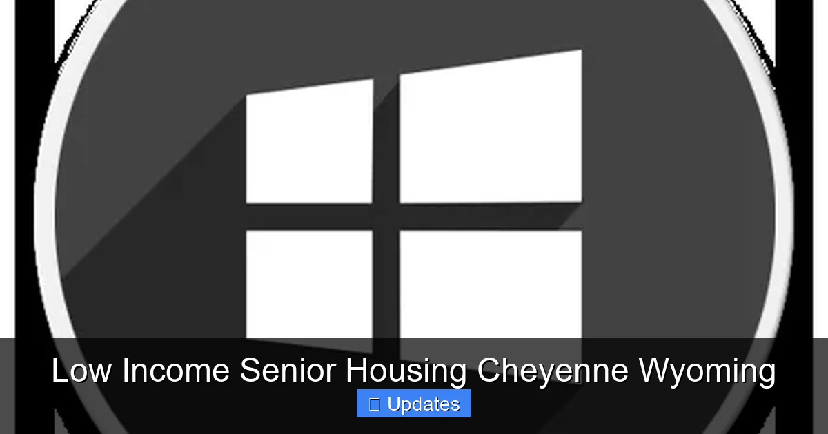 Low Income Senior Housing Cheyenne Wyoming