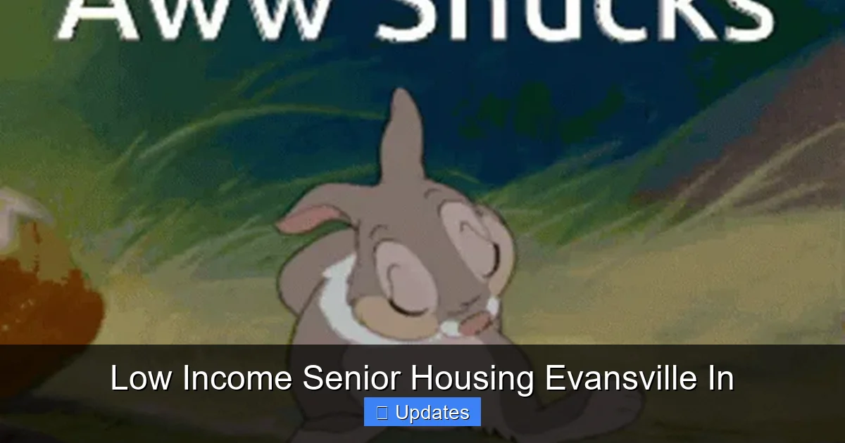 Low Income Senior Housing Evansville In