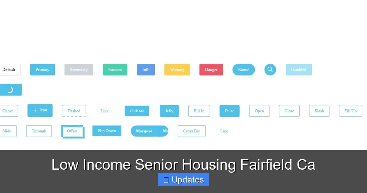 Low Income Senior Housing Fairfield Ca