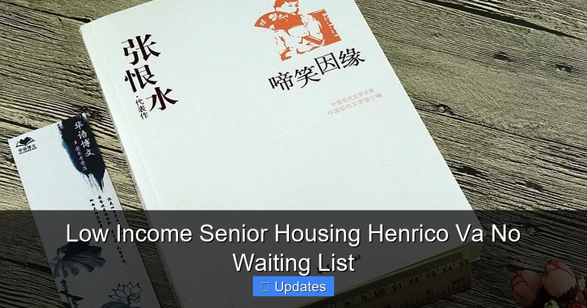 Low Income Senior Housing Henrico Va No Waiting List