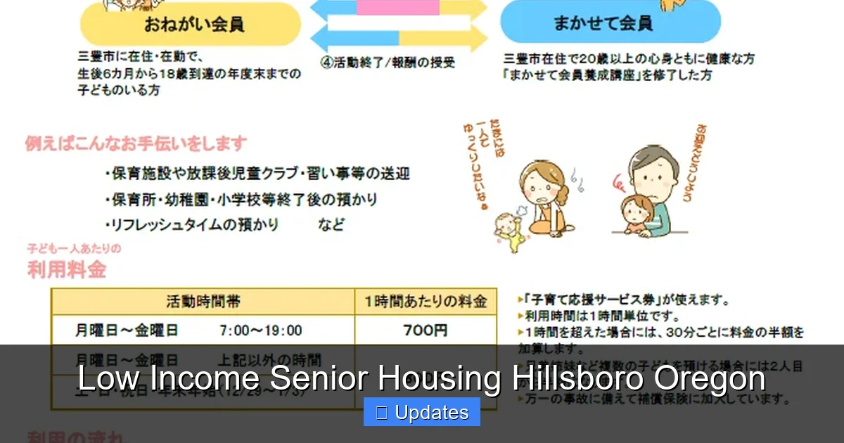 Low Income Senior Housing Hillsboro Oregon