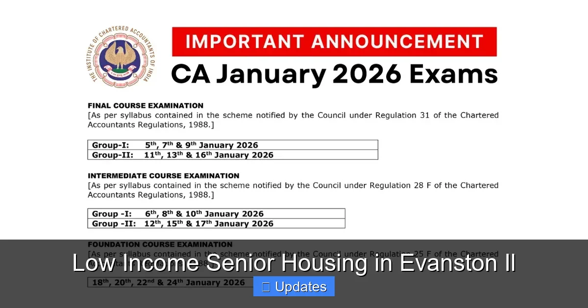 Low Income Senior Housing in Evanston Il