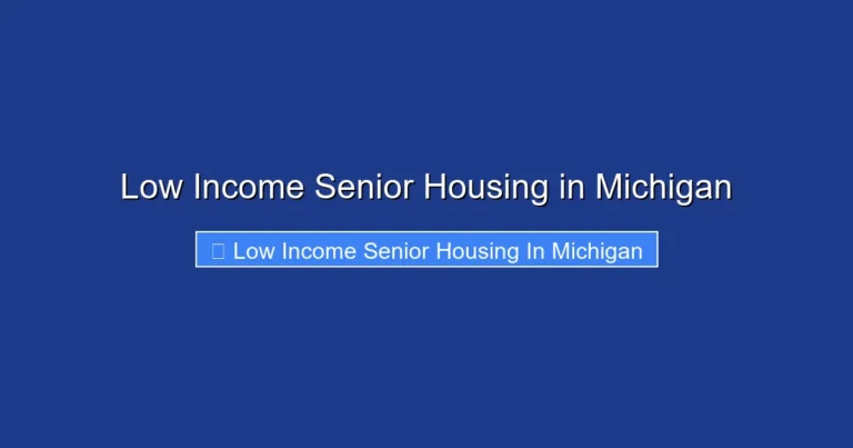 Low Income Senior Housing in Michigan