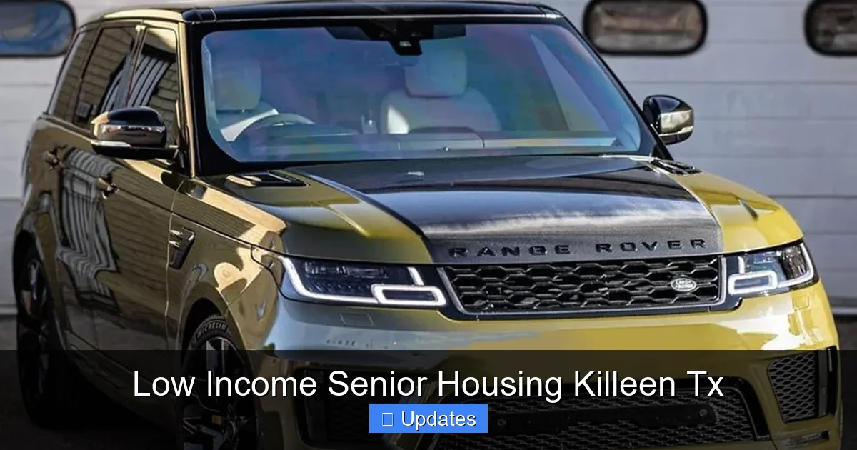 Low Income Senior Housing Killeen Tx