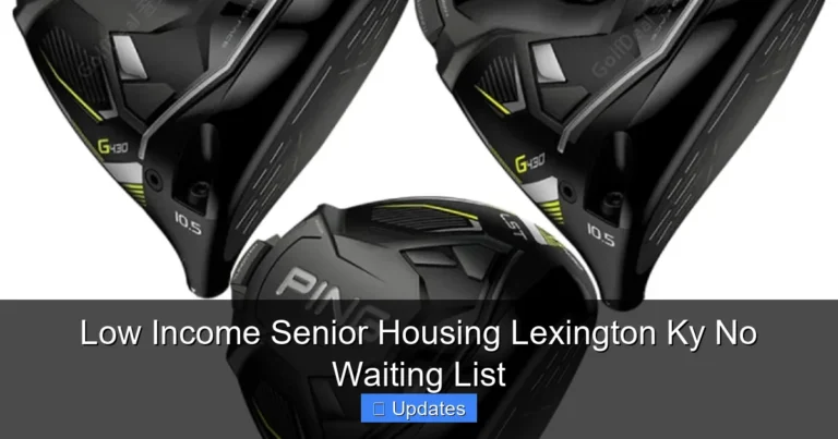 Low Income Senior Housing Lexington Ky No Waiting List