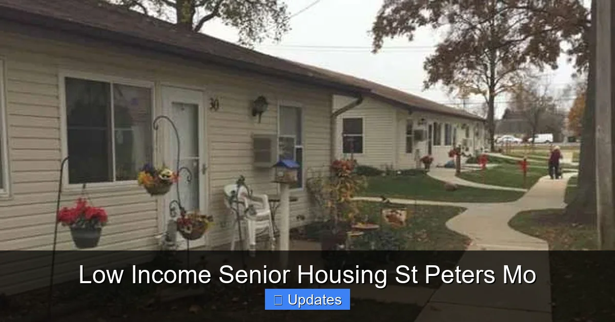 Low Income Senior Housing St Peters Mo