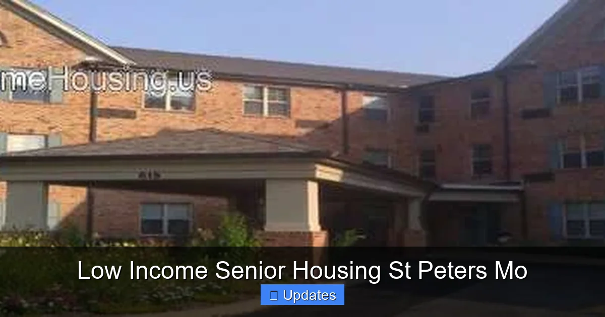 Low Income Senior Housing St Peters Mo