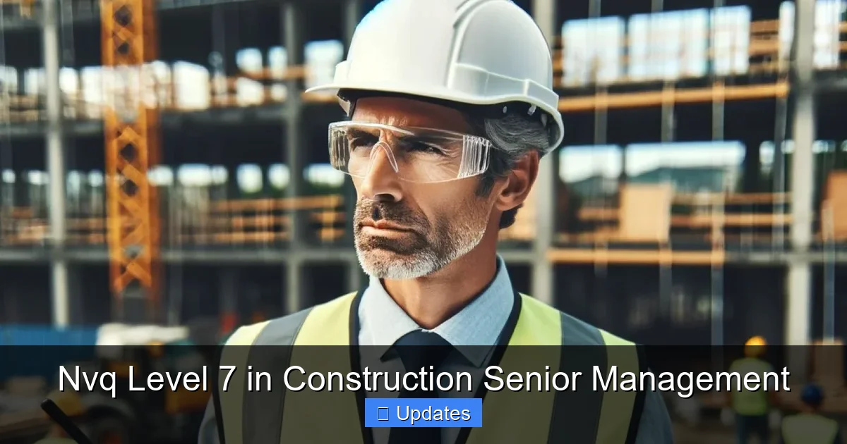 Nvq Level 7 in Construction Senior Management - SeniorsProTalk
