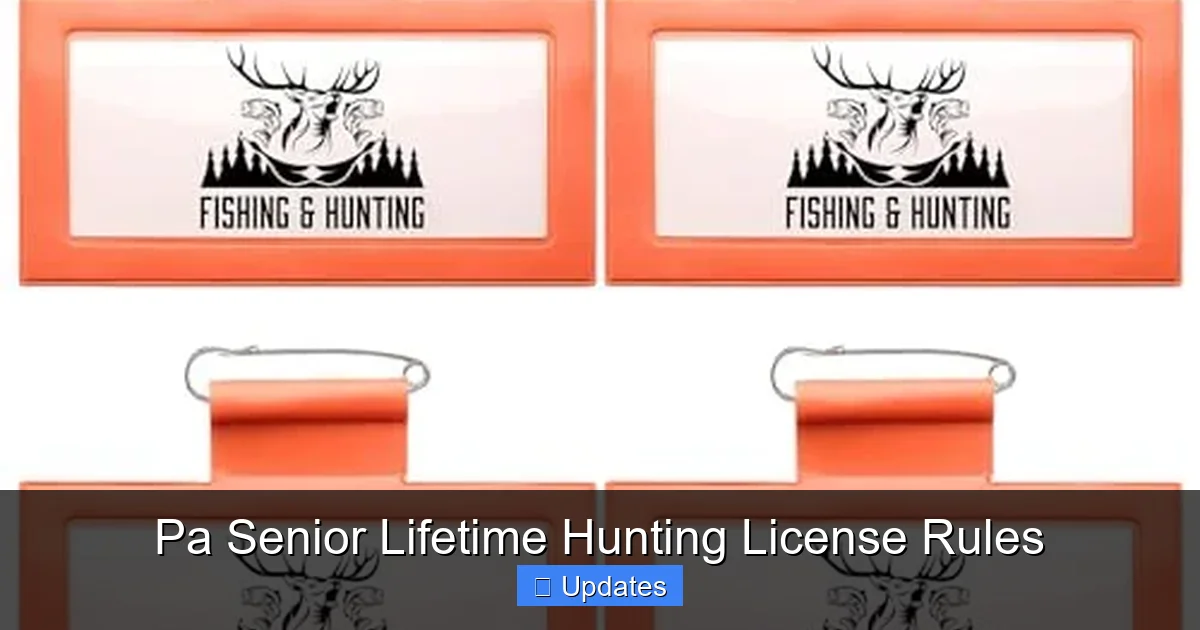 Pa Senior Lifetime Hunting License Rules - SeniorsProTalk