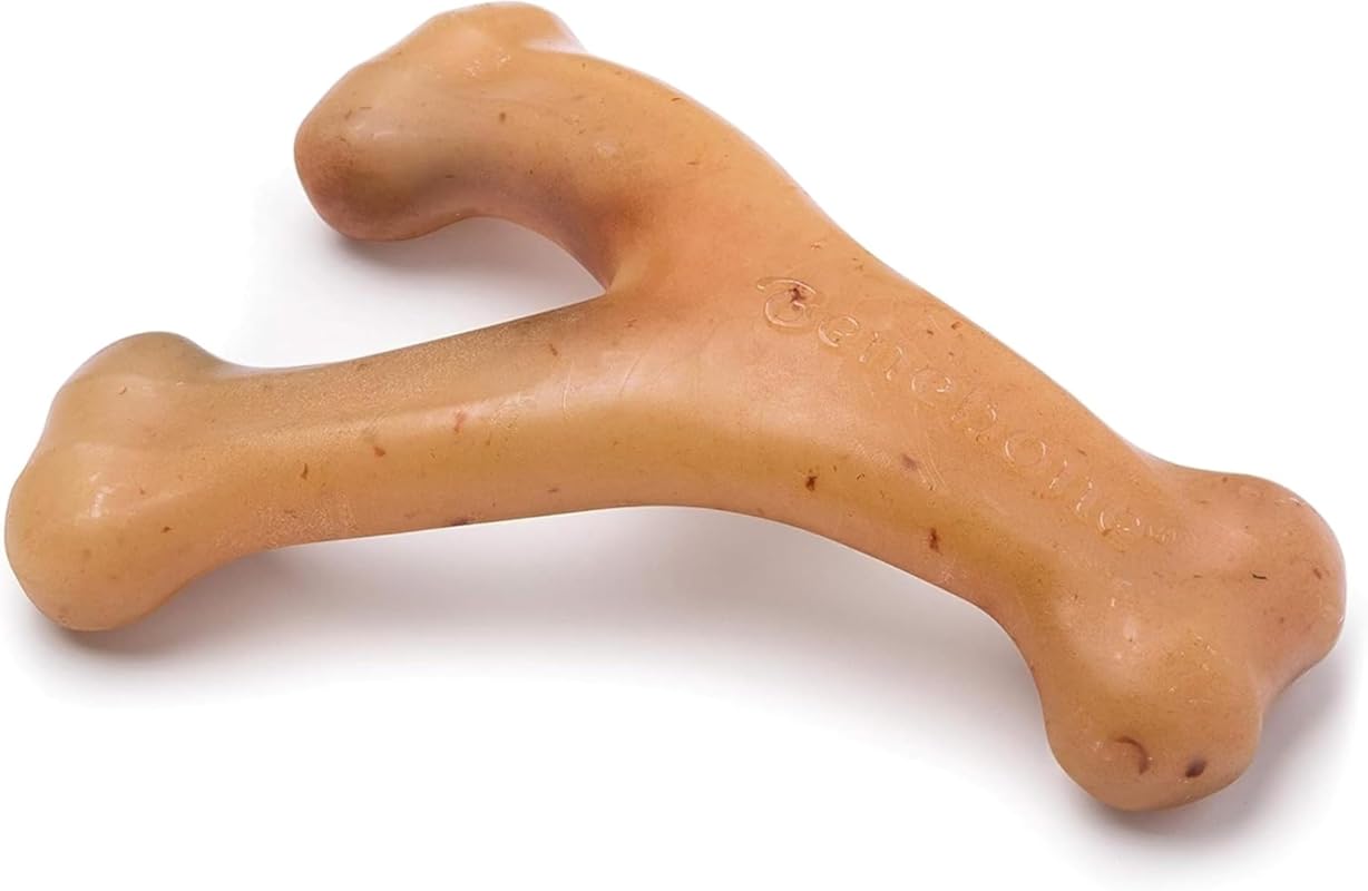 Benebone Wishbone Durable Dog Chew Toy, Real Chicken, Made in USA, Sma