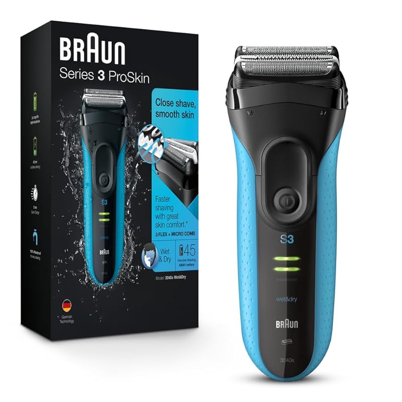 Braun Series 3 Precision Trimmer Wet & Dry Razor, Blue/Black