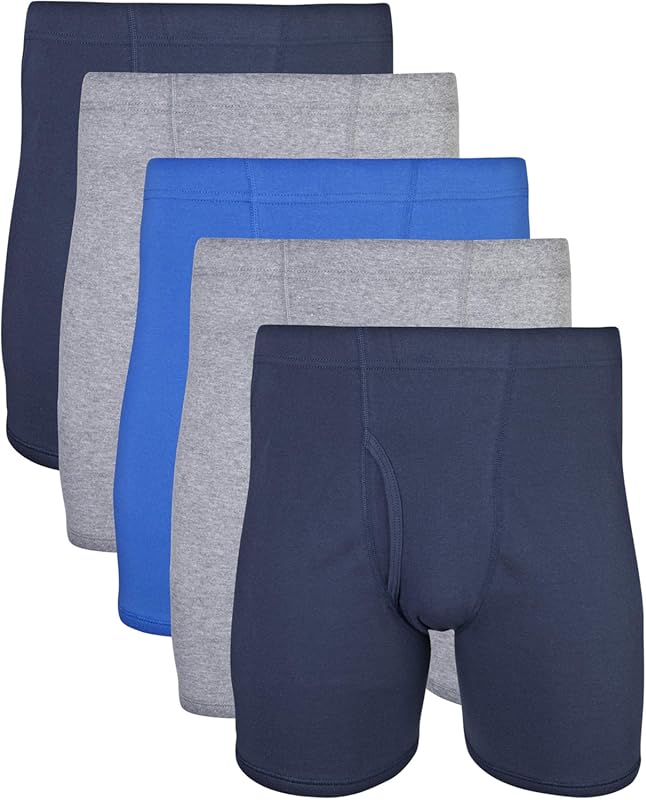 Gildan Covered Waistband Comfortable Multipack Boxer Briefs for Men