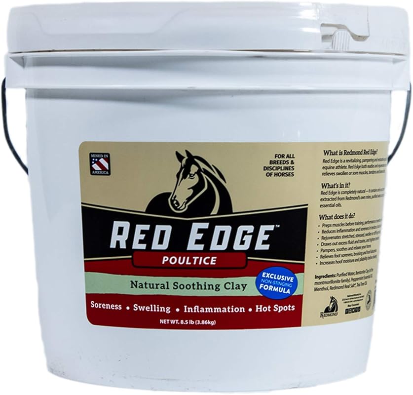 Redmond Red Edge Poultice, Natural Soothing Clay for All Horse Breeds,