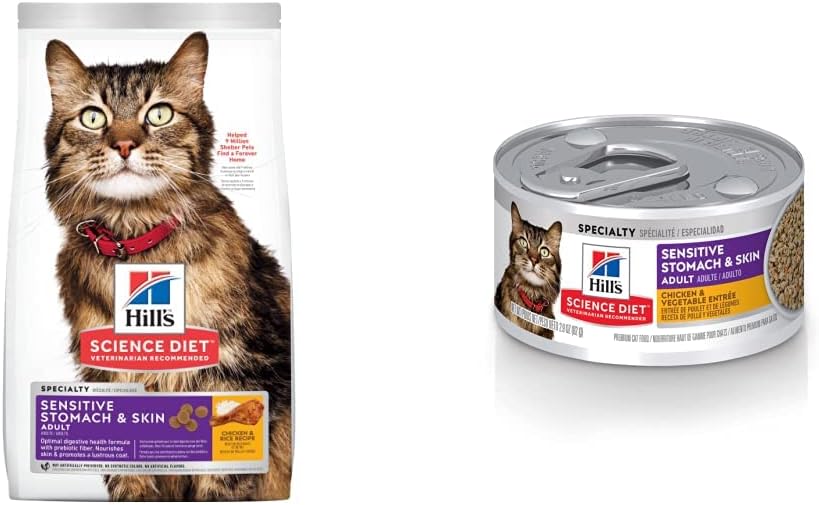 Hill's Science Diet Dry Cat Food for Adult Cats with Sensitive Stomach