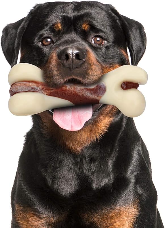 Tikaton Indestructible Beef-Flavor Dog Chew Toys for Aggressive Chewer