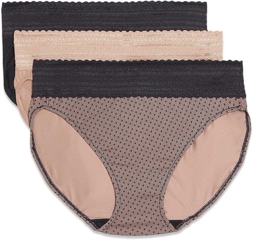 Warner's Blissful Benefits No Muffin Top Micro Hi-cut Lace Panties Mul