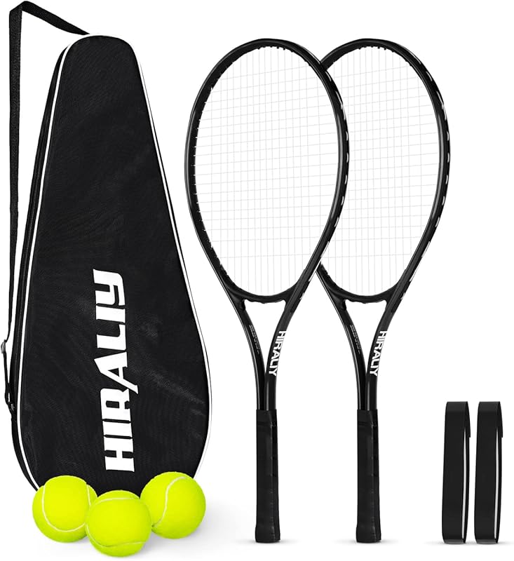 HIRALIY Tennis Rackets 2 Pack – Lightweight Aluminum, 27 Inch, Include