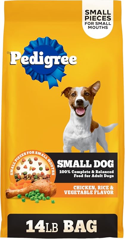 Pedigree Small Dog Roasted Chicken & Vegetable Dry Dog Food, 14 lb Bag