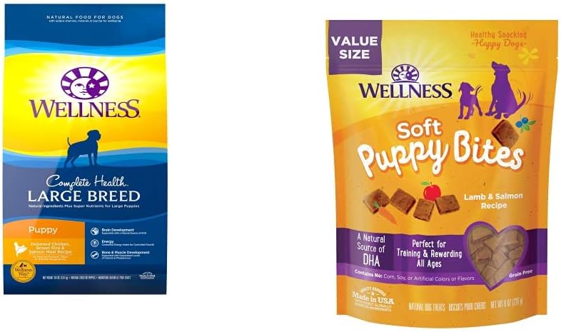 Wellness Complete Health Large Breed Puppy Recipe, Soft Bites Lamb & S