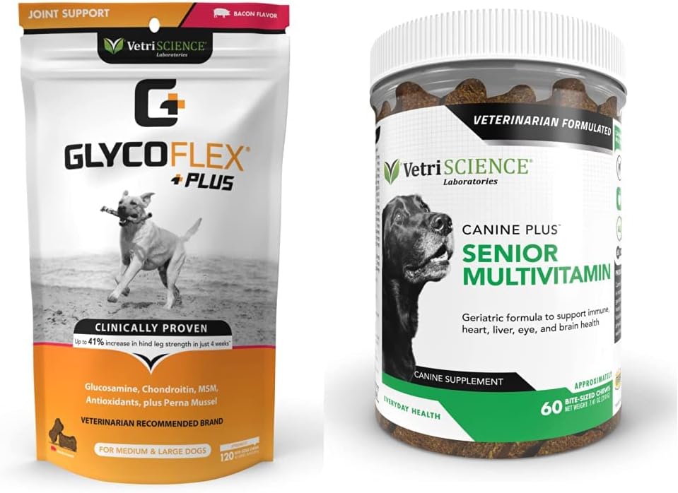 Maximum Strength Hip & Joint Supplement + Senior Multivitamin for Dogs