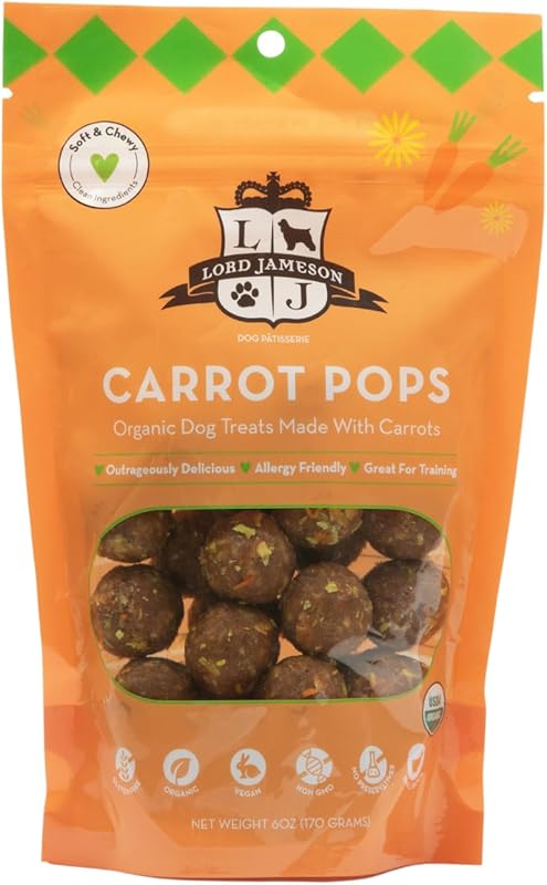 Organic Soft & Chewy Dog Treats with Carrot Flavor