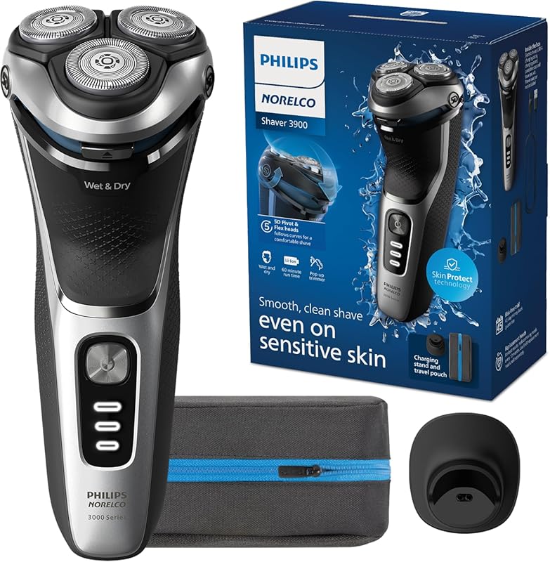 Philips Norelco S3341 Wet & Dry Shaver with P-Cap & Travel Pouch