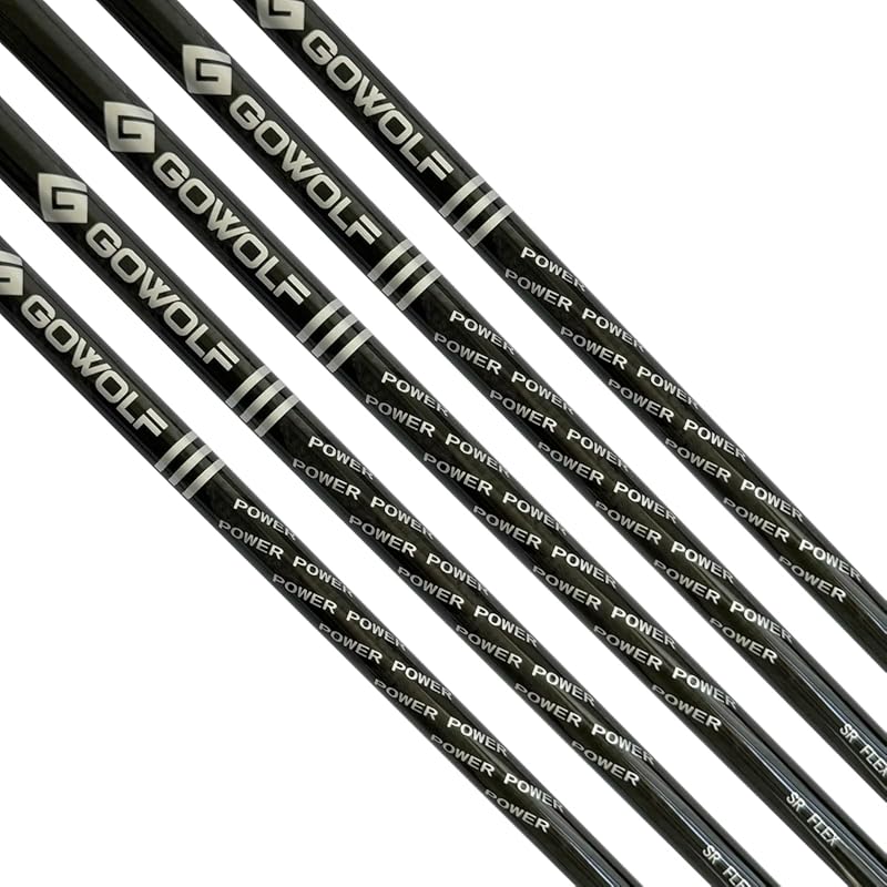 Gowolf 5pcs. Graphite Golf Shafts for Woods & Irons, Uncut SR Flex