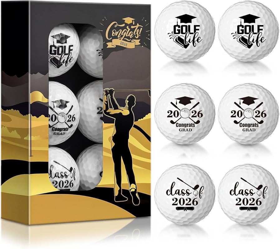Outus 6 Pack Graduation Golf Balls – Fun Senior Night Gifts for Men &