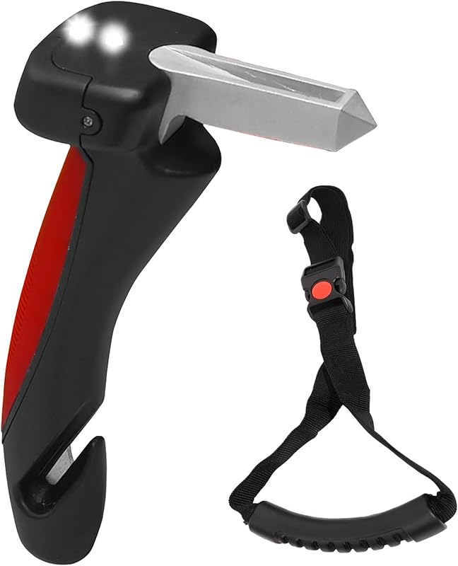 GJD 5-in-1 Multifunctional Car Assist Handle with LED Flashlight & Saf