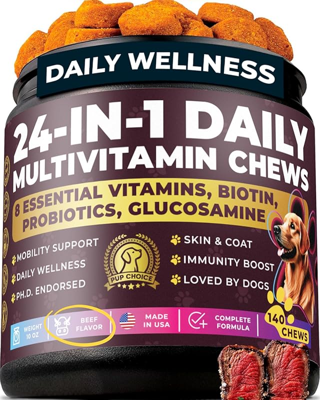 Dog Multivitamin & Probiotic Bundle – Digestive, Joint & Coat Support 