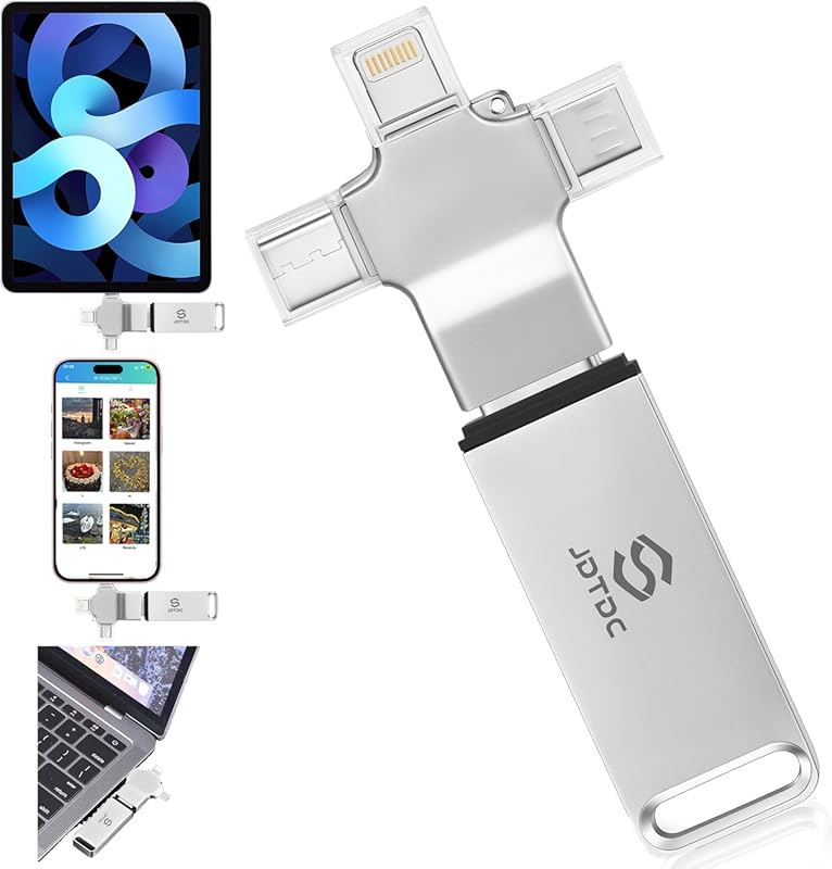 PhotoStick 128GB Multi-Device Secure Backup Drive – USB Flash Drive fo