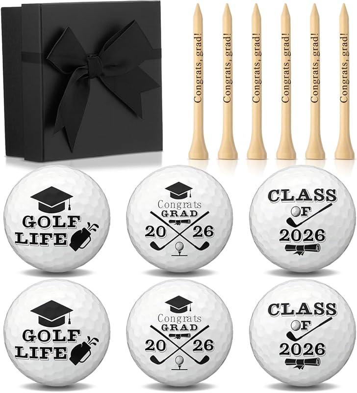 Ceenna Graduation Golf Ball Set – Class of 2026 Funny Gift with Tees &