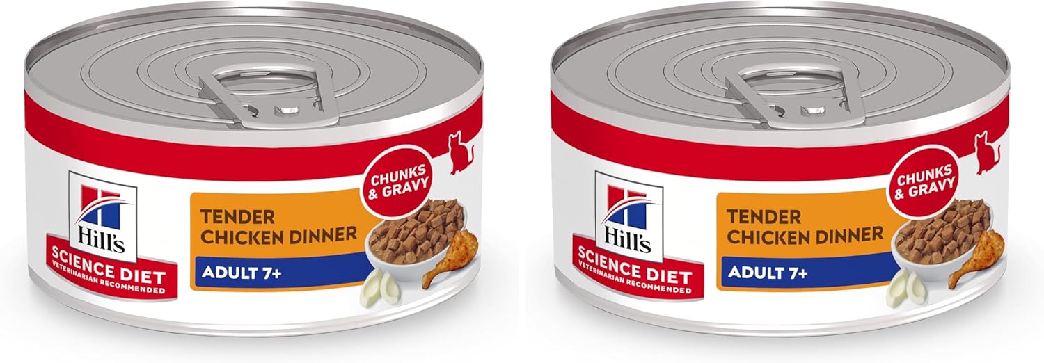 Hill's Science Diet Adult 7+ & Senior Premium Wet Cat Food, Chicken Mi