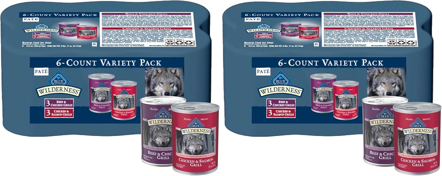 Blue Buffalo Wilderness Grain-Free Beef & Chicken Wet Dog Food Variety