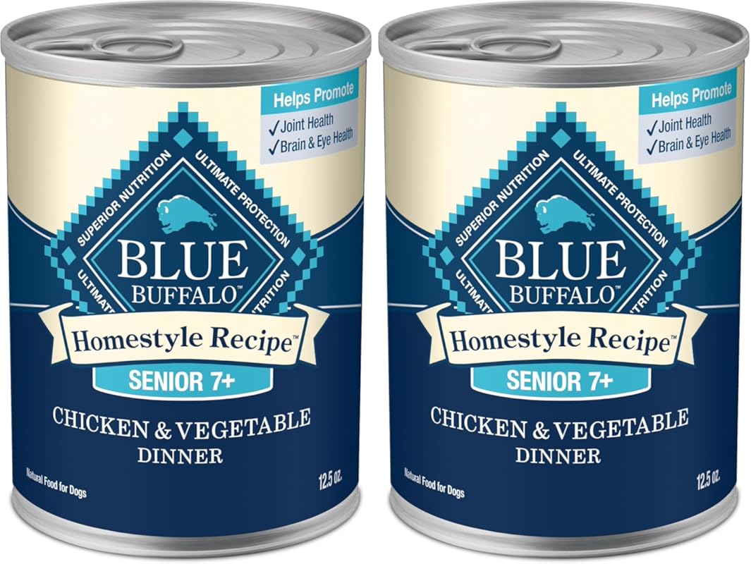 Blue Buffalo Homestyle Senior Wet Dog Food, Chicken Dinner with Garden
