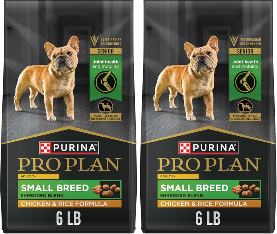 Purina Pro Plan Small Breed 7+ Shredded Blend Chicken Rice Formula, 6 