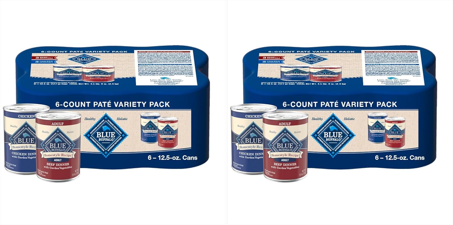Blue Buffalo Homestyle Recipe Adult Wet Dog Food, Chicken & Beef Varie