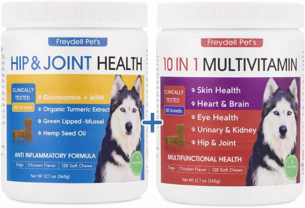 Glucosamine Hip & Joint + 10-in-1 Multivitamin Bundle for Dogs – Mobil