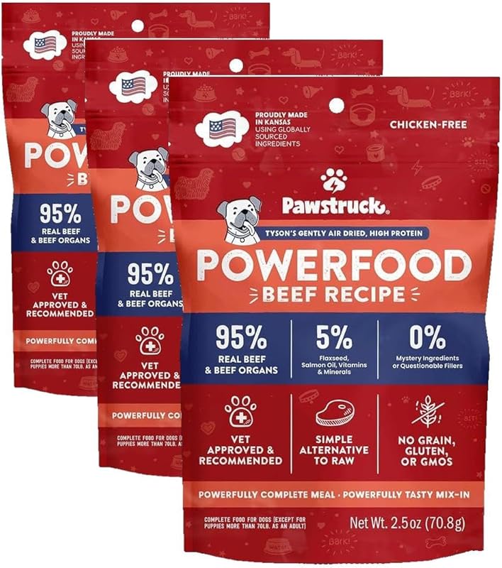 Pawstruck Air Dried Real Beef Dog Food - Grain Free, Made in USA, High