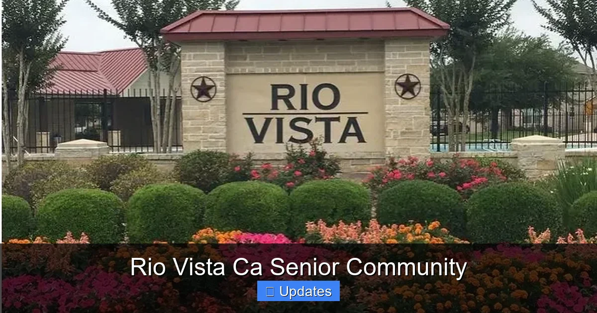 Rio Vista Ca Senior Community