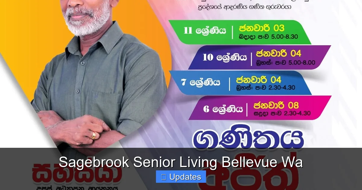 Sagebrook Senior Living Bellevue Wa
