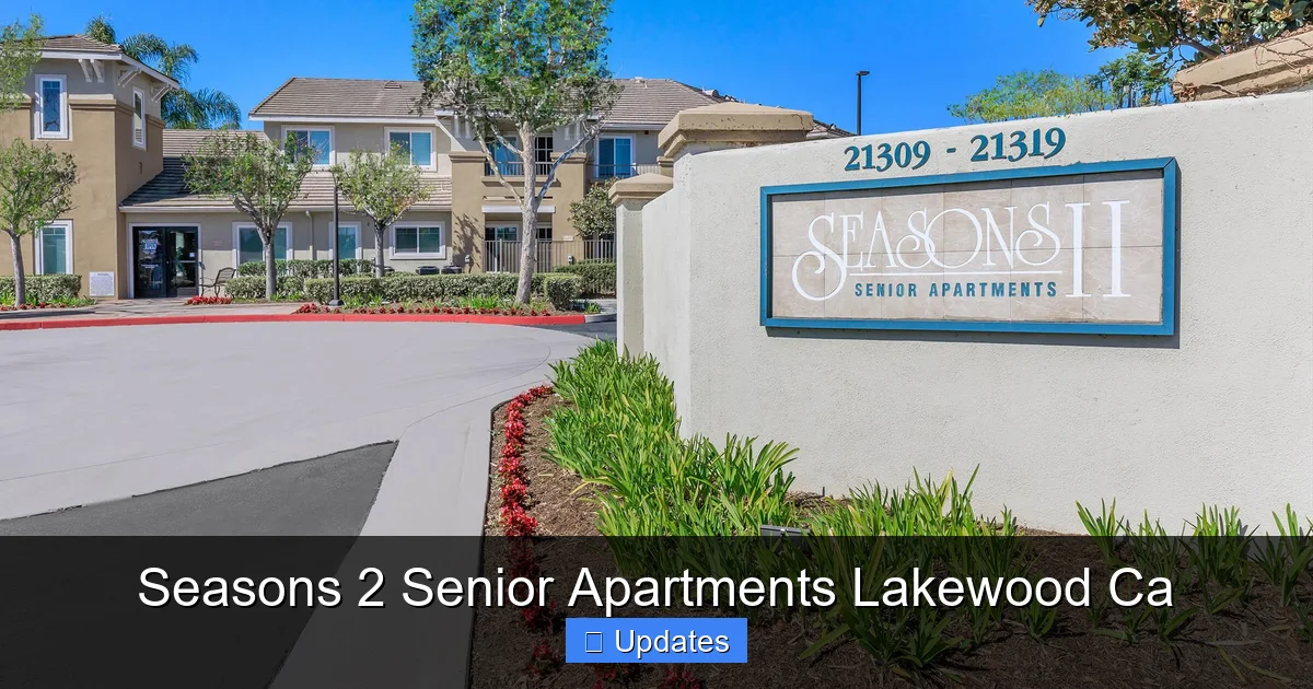 Seasons 2 Senior Apartments Lakewood Ca